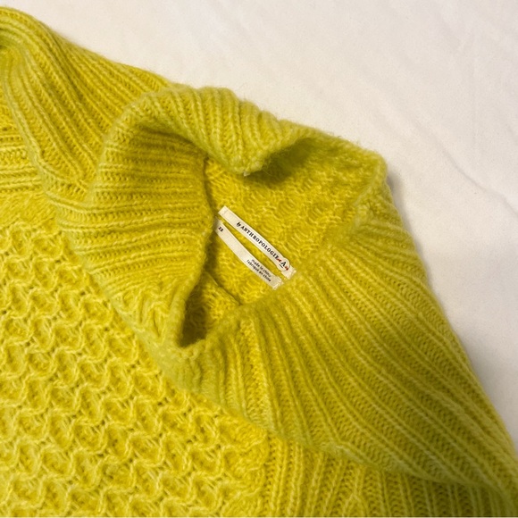 Anthropologie Yellow Cable Knit Sweater - Picture 5 of 8